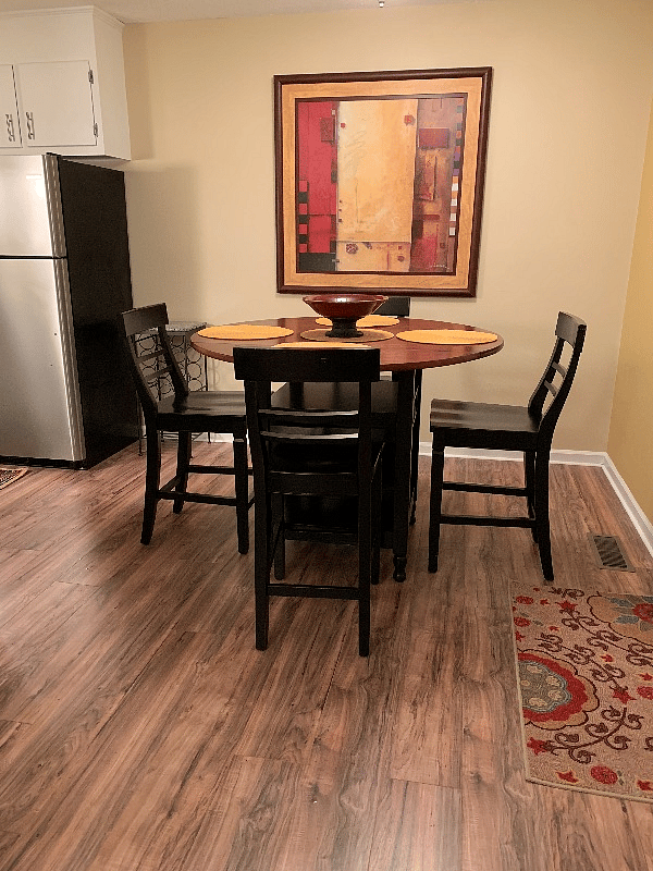 Modern high top Crate & Barrel dining table