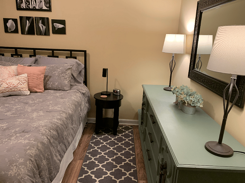 Cozy and comfortable bedroom.