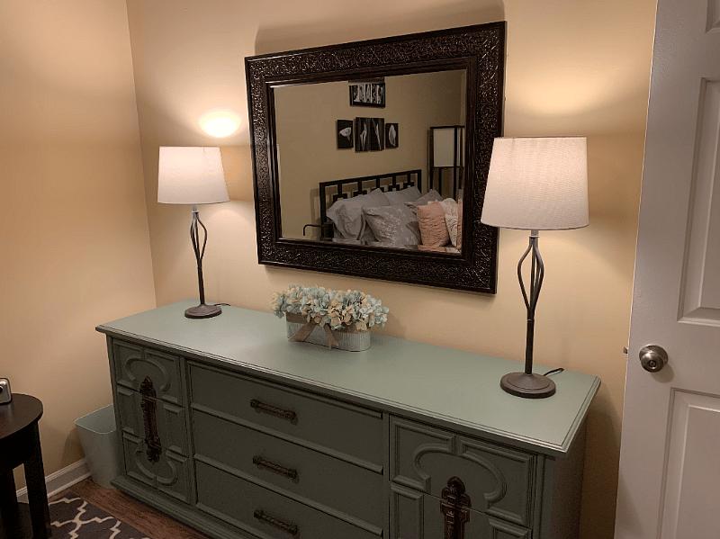 Beautiful and sturdy long dresser with lots of deep storage drawers.