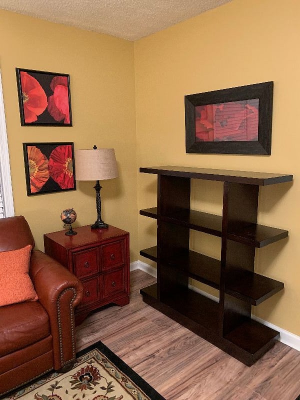 Sturdy Crate & Barrel bookshelf.