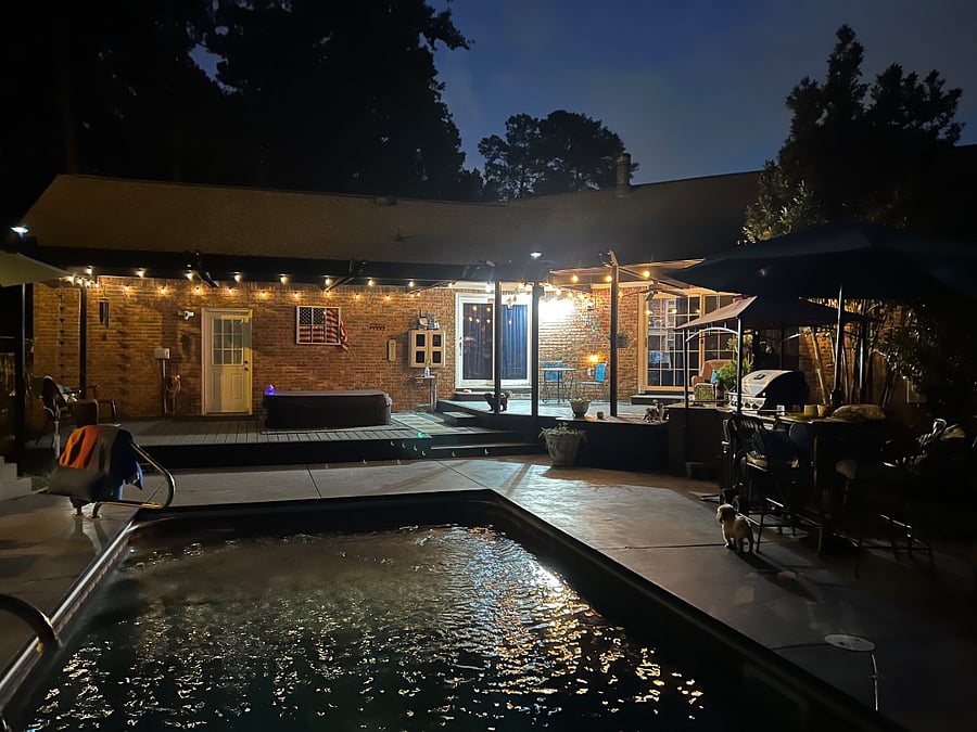 Pool at night
