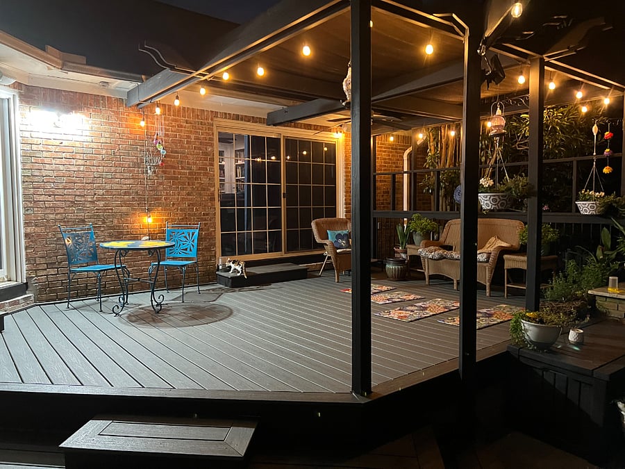 Upper Back deck at night