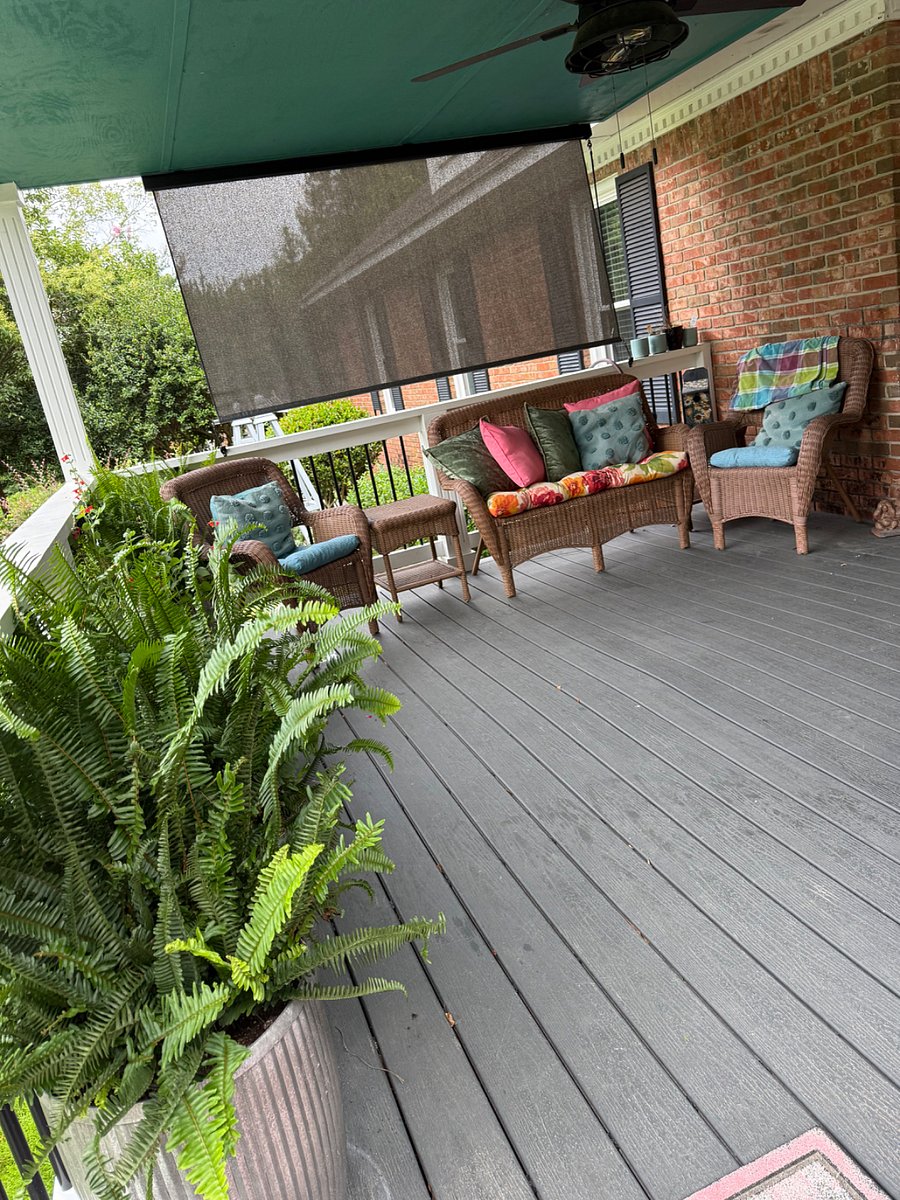Front porch seating area