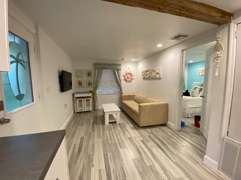 Living room with CENTRAL A/C
(Atypical by the beach)