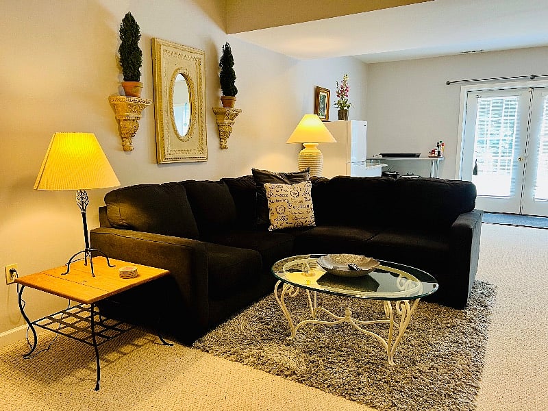 Living Room with comfortable couch.