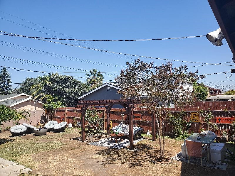 Enclosed backyard