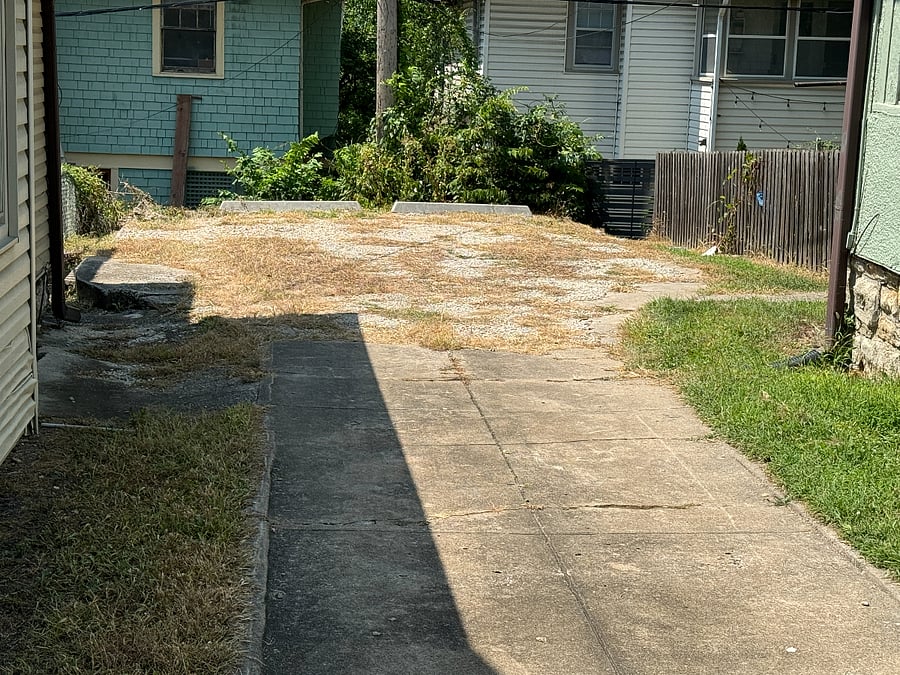 1 dedicated parking spot at end of shared driveway