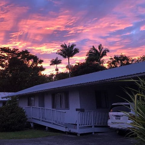 Beautiful Hawaiian Sunset from our front yard