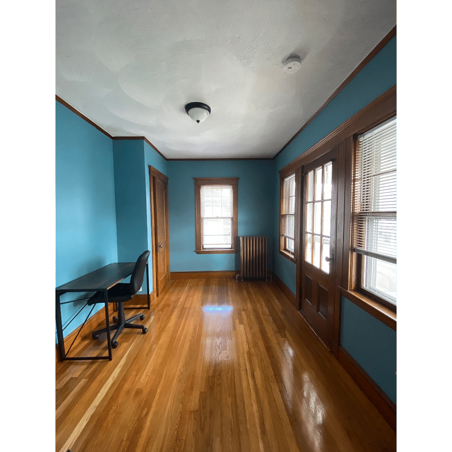Front room - office & front porch