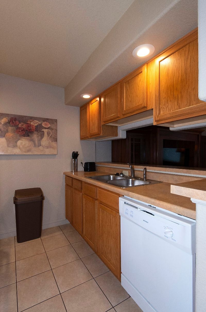Kitchen Sink with Look-Thru to Living Room