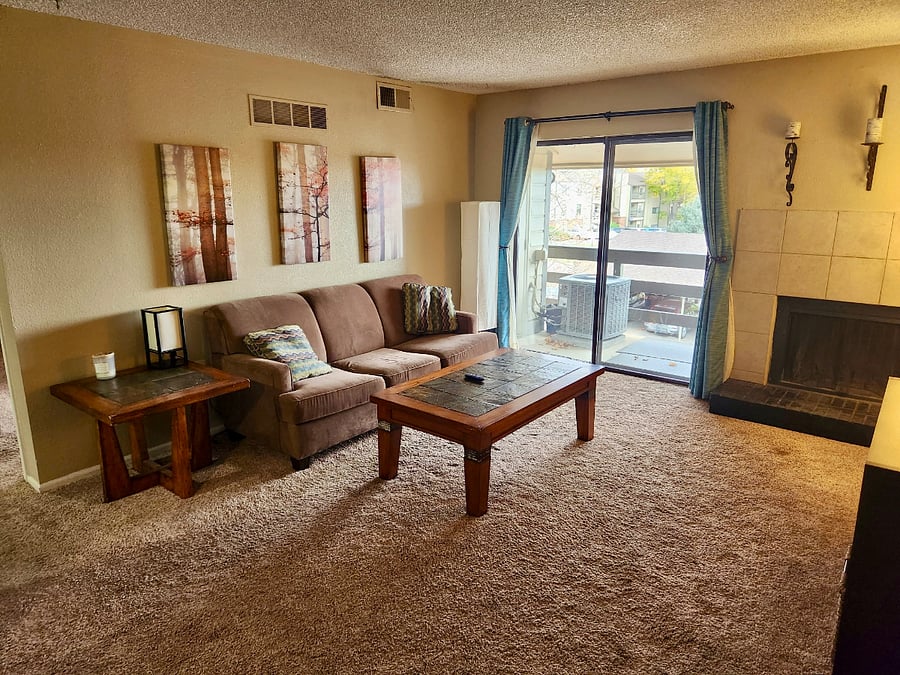 Living room and deck