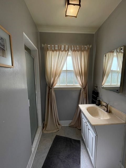 Bathroom w/Standing Glass Shower 
