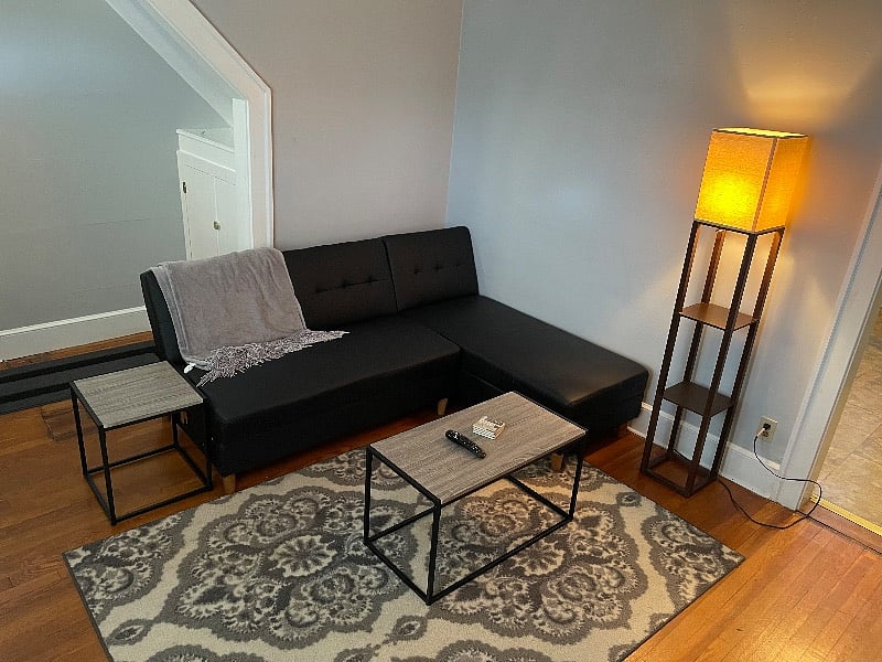Sectional sofa that also converts to a sleeper sofa. 