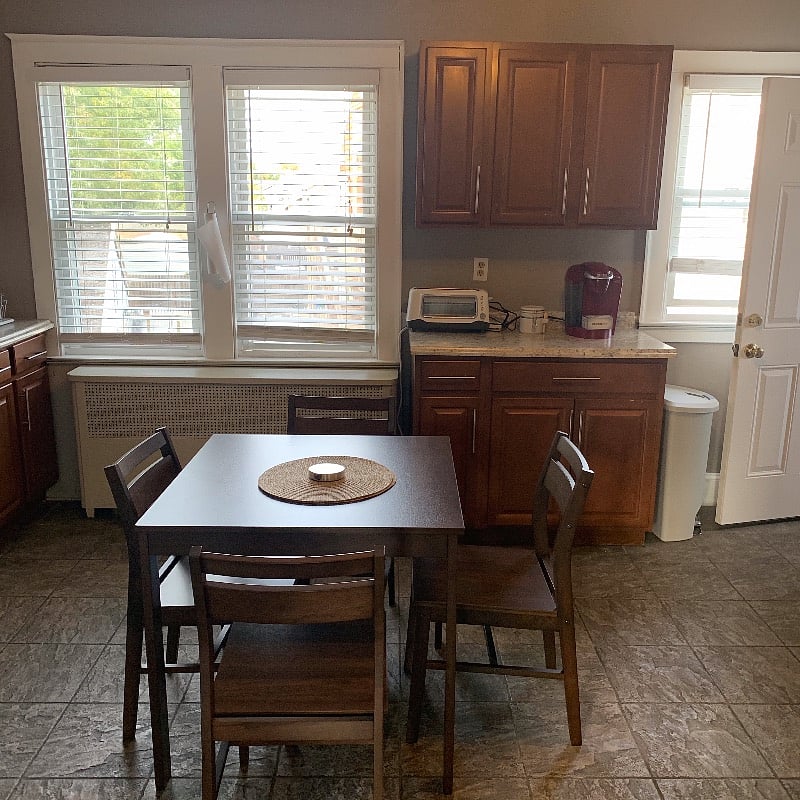 Eating area in kitchen.