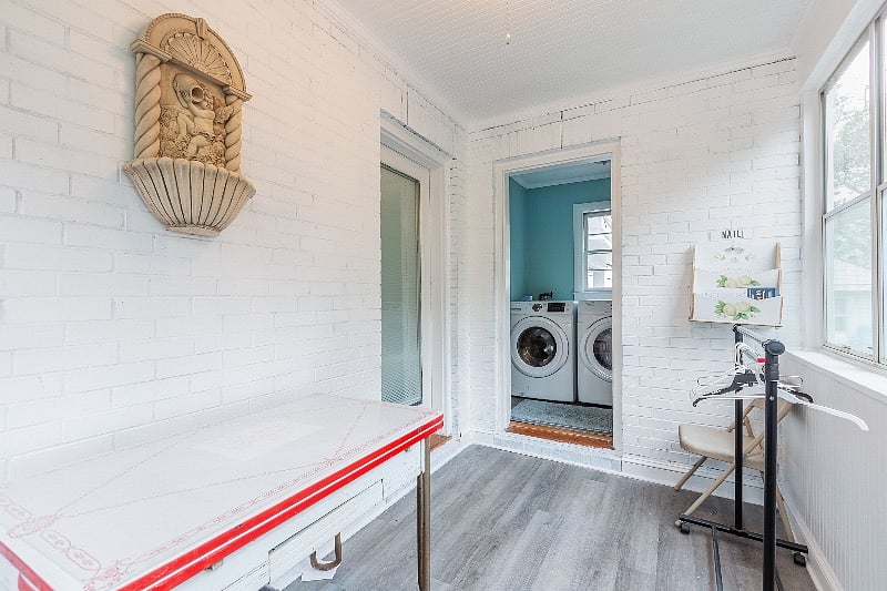 Shared laundry shown on supporting main house