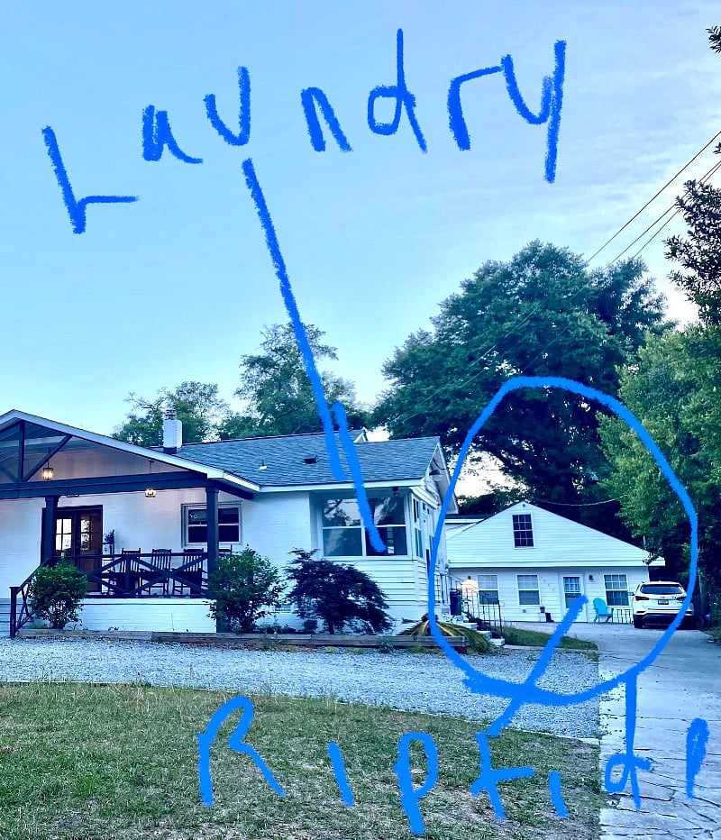 Shared Laundry on porch