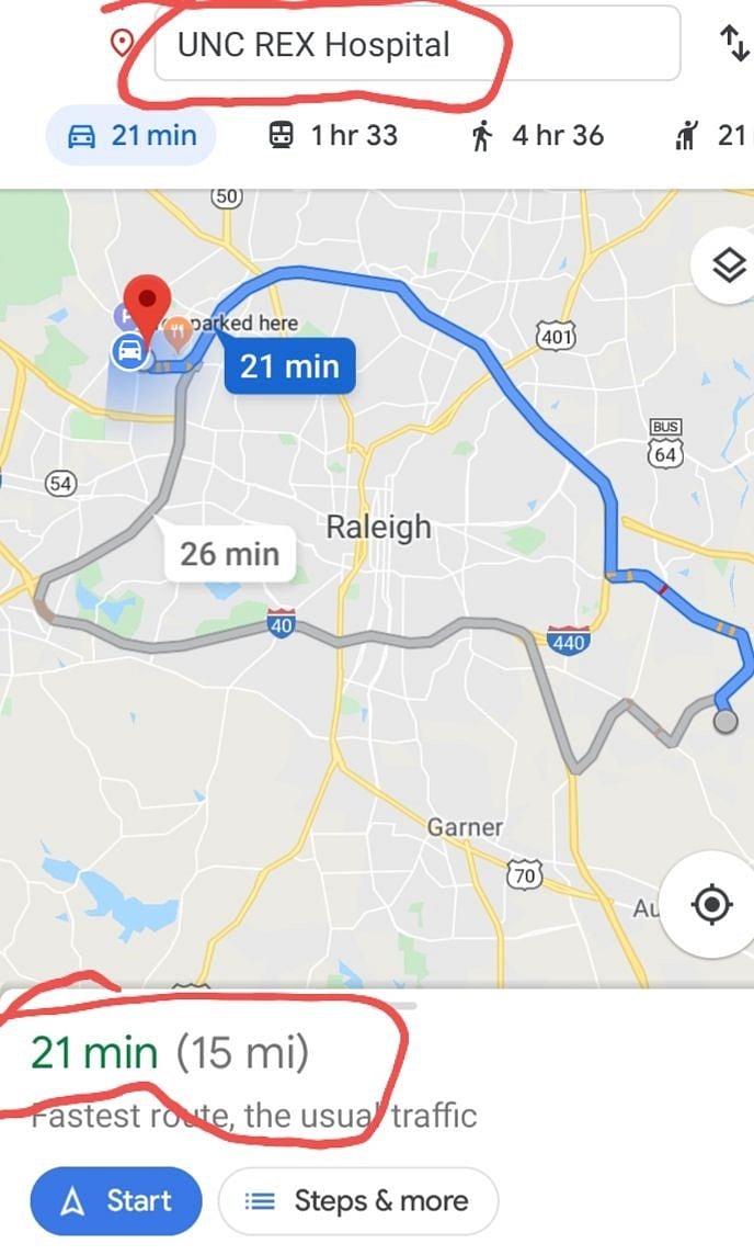 UNC Rex Hospital 17min