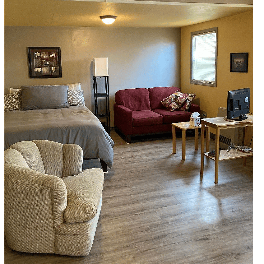 Living area New Sealy mattress