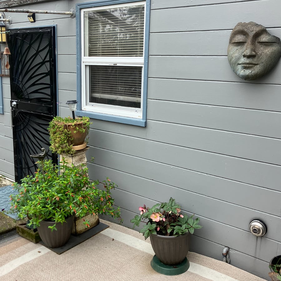 Outside view of your home. Security screen door. A peaceful space.
