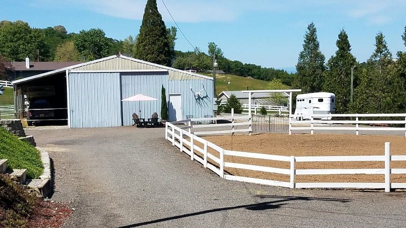 Coming into the property.
