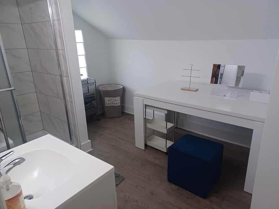 Inside of bathroom - lovely vanity area ! 
