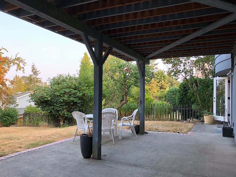 Unit opens up to large yard and patio