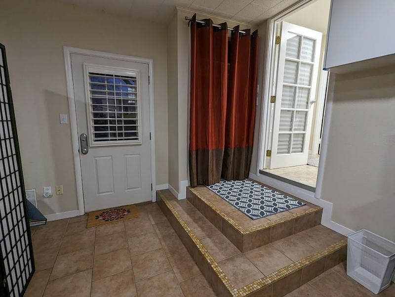 Private entry from Patio and up into Private Bathroom
