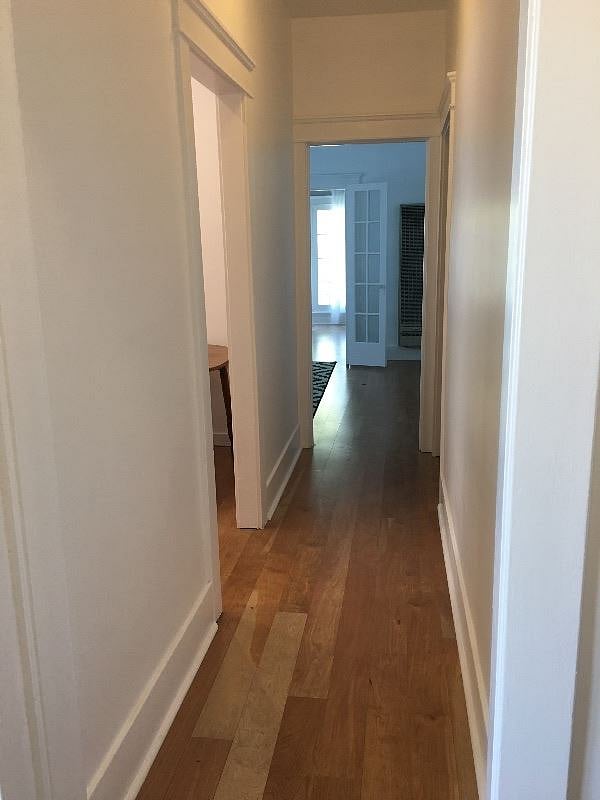 Hallway from Bedroom 1 to Kitchen, Bathroom, Living and 2nd Bedroom