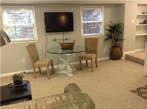 Dining area with flat screen TV