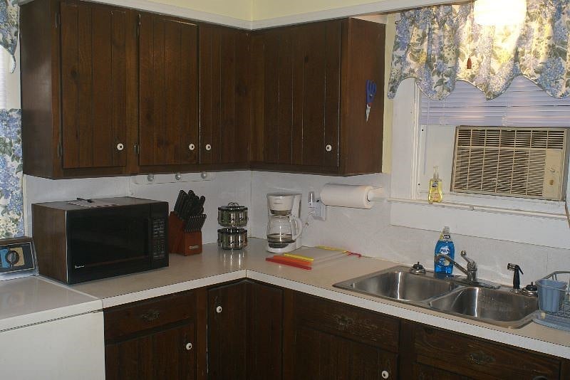 Sink and cabinets