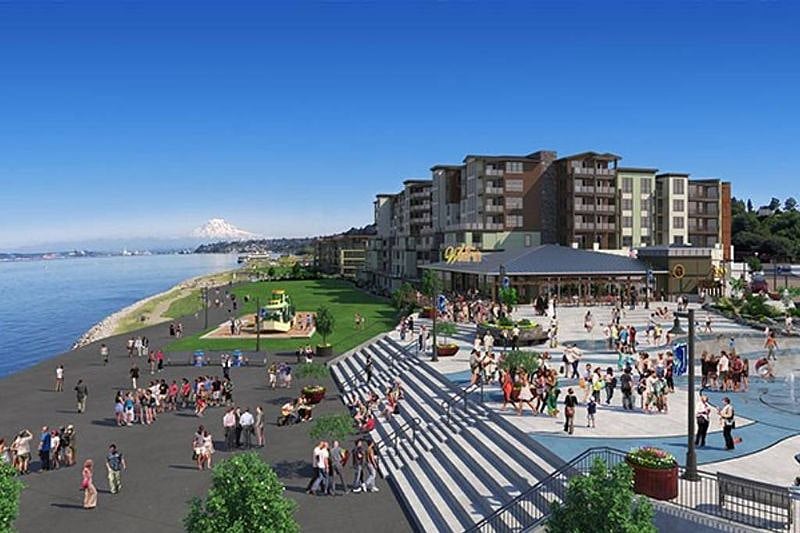 Point Ruston waterfront entertainment complex mile from the studio