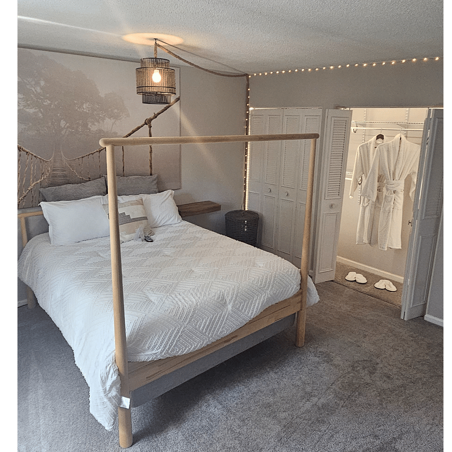 Dual closet with terry cloth robes provided to you do use during your stay