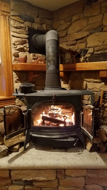 Lovely fire on a cold winter night