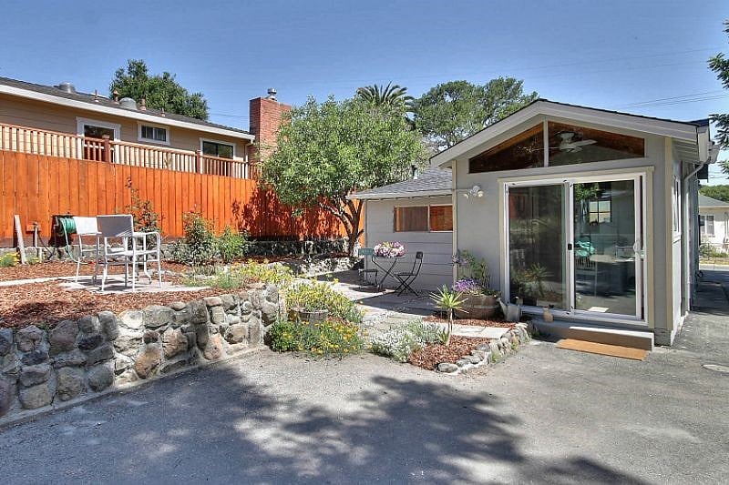 Back entrance and patio