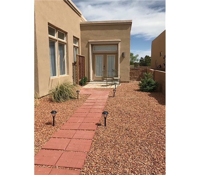 Private, Lighted Entry Pathway