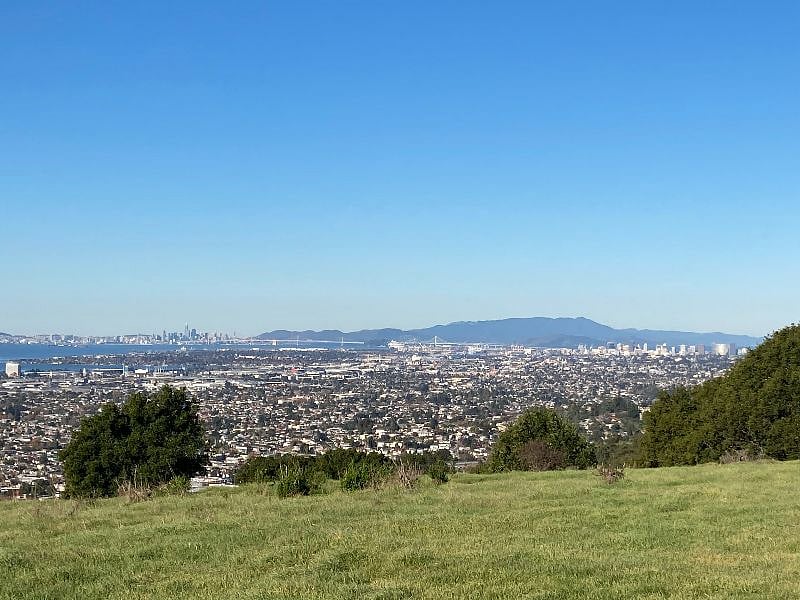 View from hill at the top of our street via the trail