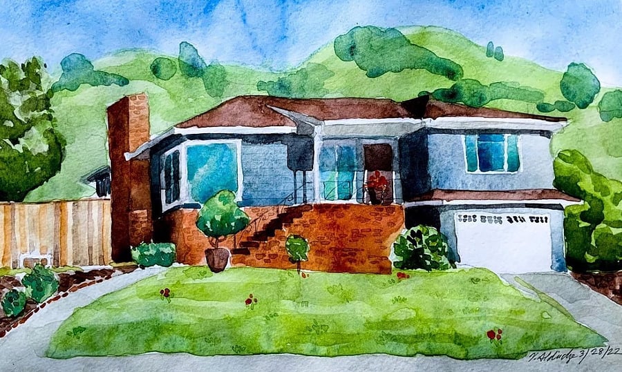My house painted by my neighbor