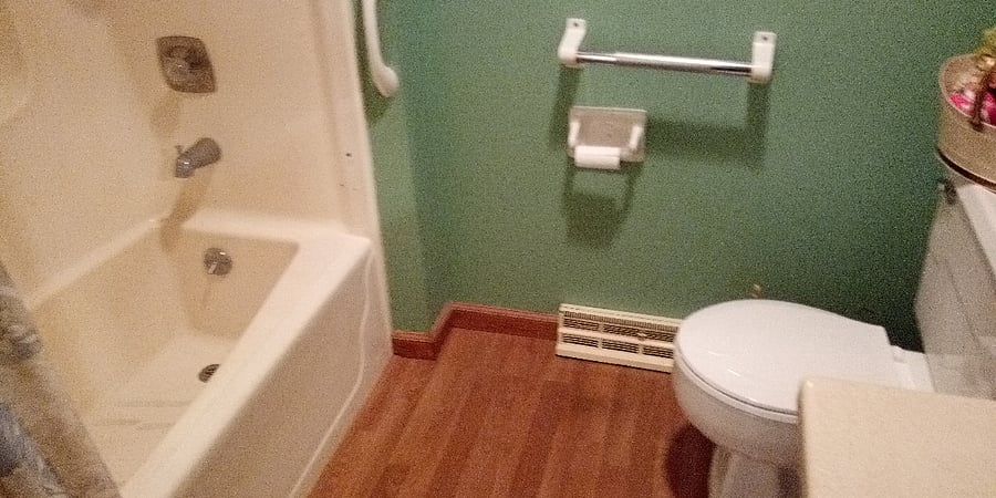 Hall bath tub and shower