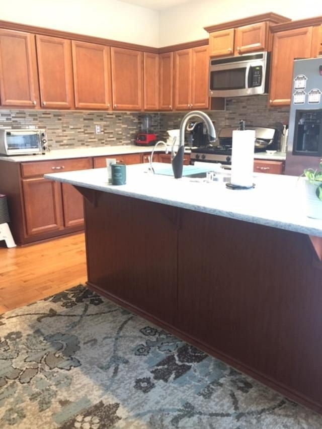 shared kitchen with pantry storage
