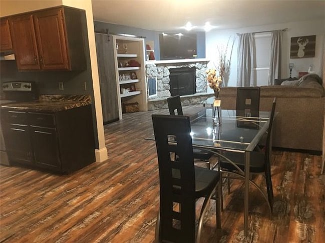 Large enough kitchen-living area to entertain guests.