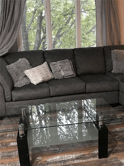 The softest most luxurious throw pillow and blankets I could find and super comfy new couch. 
