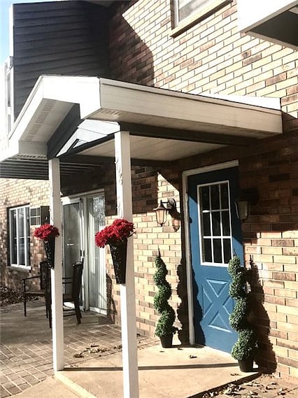 Front door locks with code for added security.