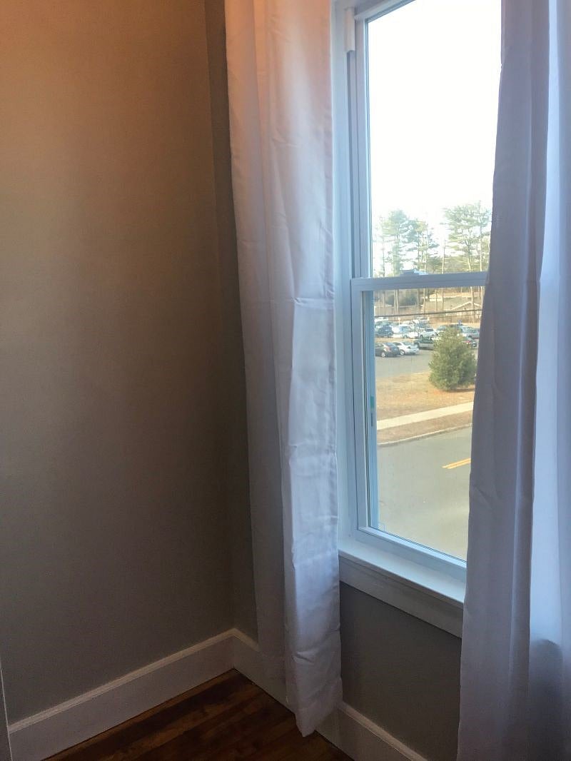Window at bottom of hallway