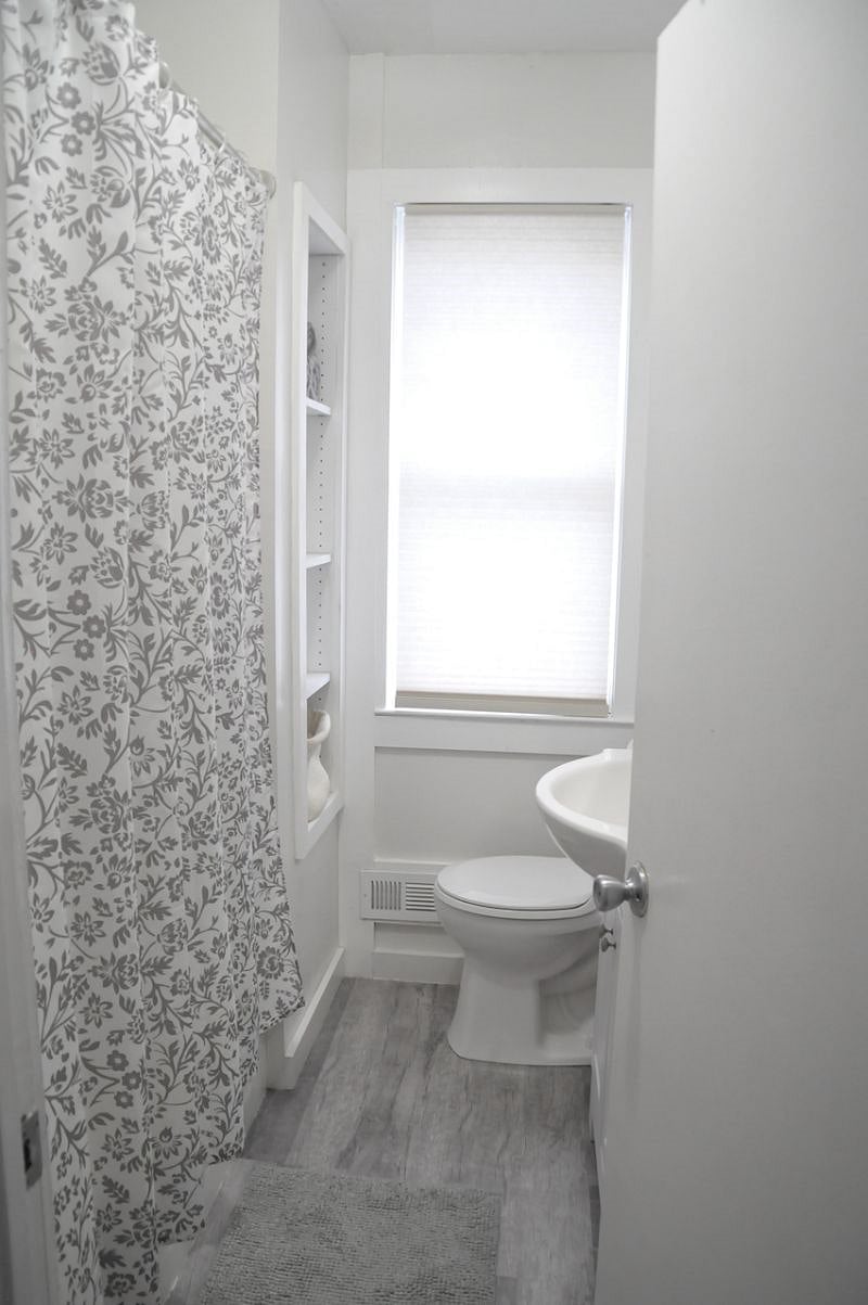 Full bathroom with shower and bathtub