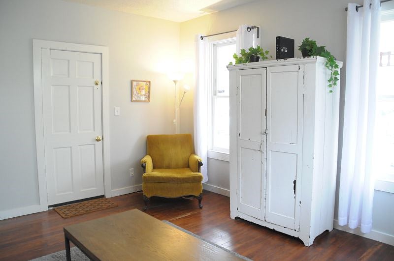 View of front door that leads to the common entryway