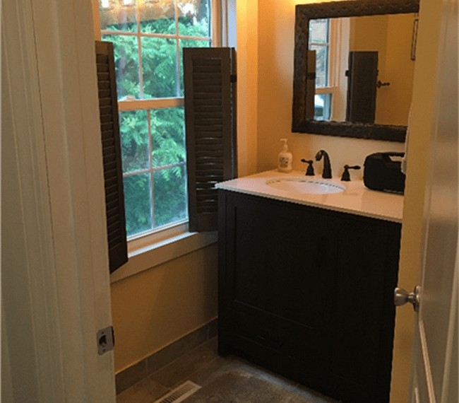 Bathroom with new oversized tub 