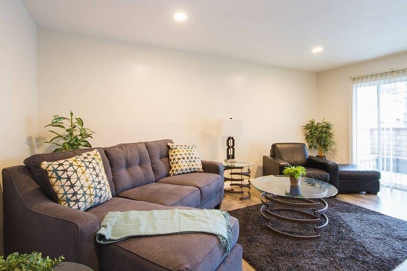 Living room with comfy sofa