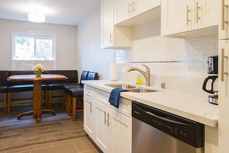 Coffee maker, full utensils, plates, pots and pans