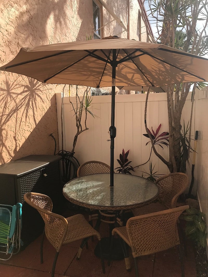 Private patio off bedroom