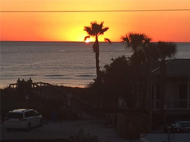 Sunset over the Gulf, a perfect end to another day at the beach.